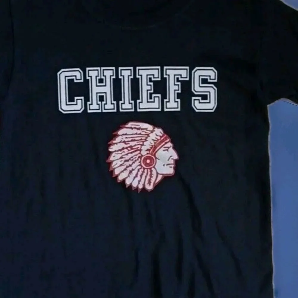 Vintage Kansas City Chiefs Shirt Youth Small S Native American Logo Team Apparel